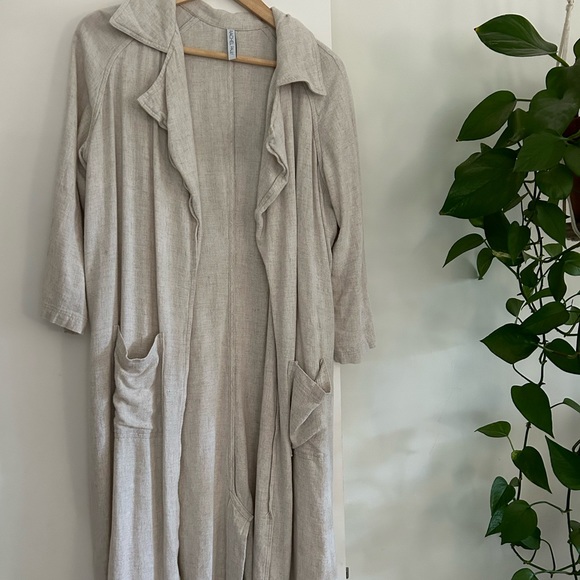 Rachel Pally Linen Trench Coat - Picture 3 of 4